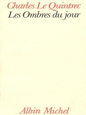 cover image of Les Ombres du jour